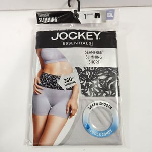 JOCKEY ESSENTIALS  SEAMFREE 360 SLIMMING SHORTS PANTY BURGUNDY BLACK  SIZE XXL